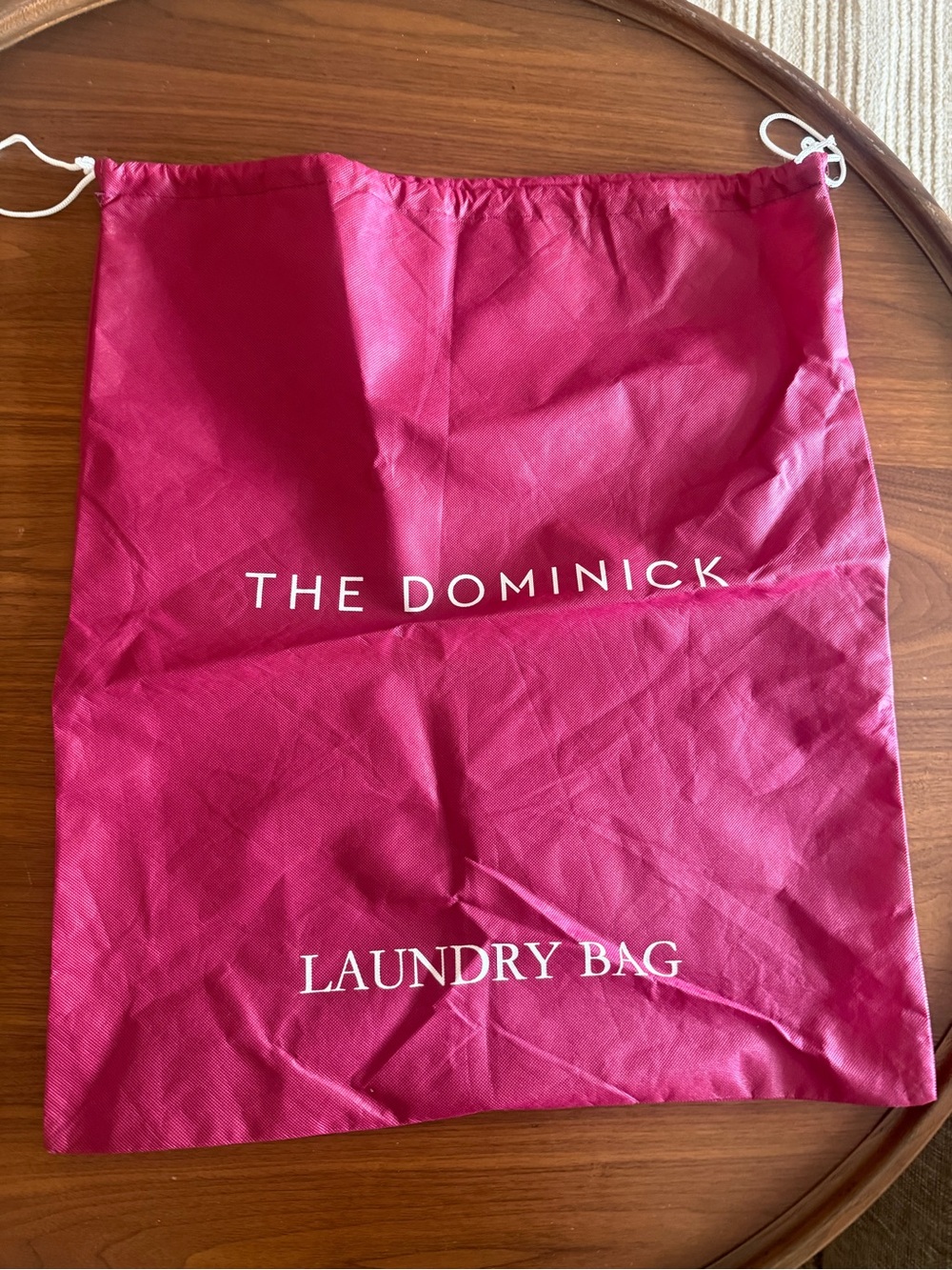 The Dominick NYC Hotel Pink Red Laundry Bag Luxury Hotel Collectible